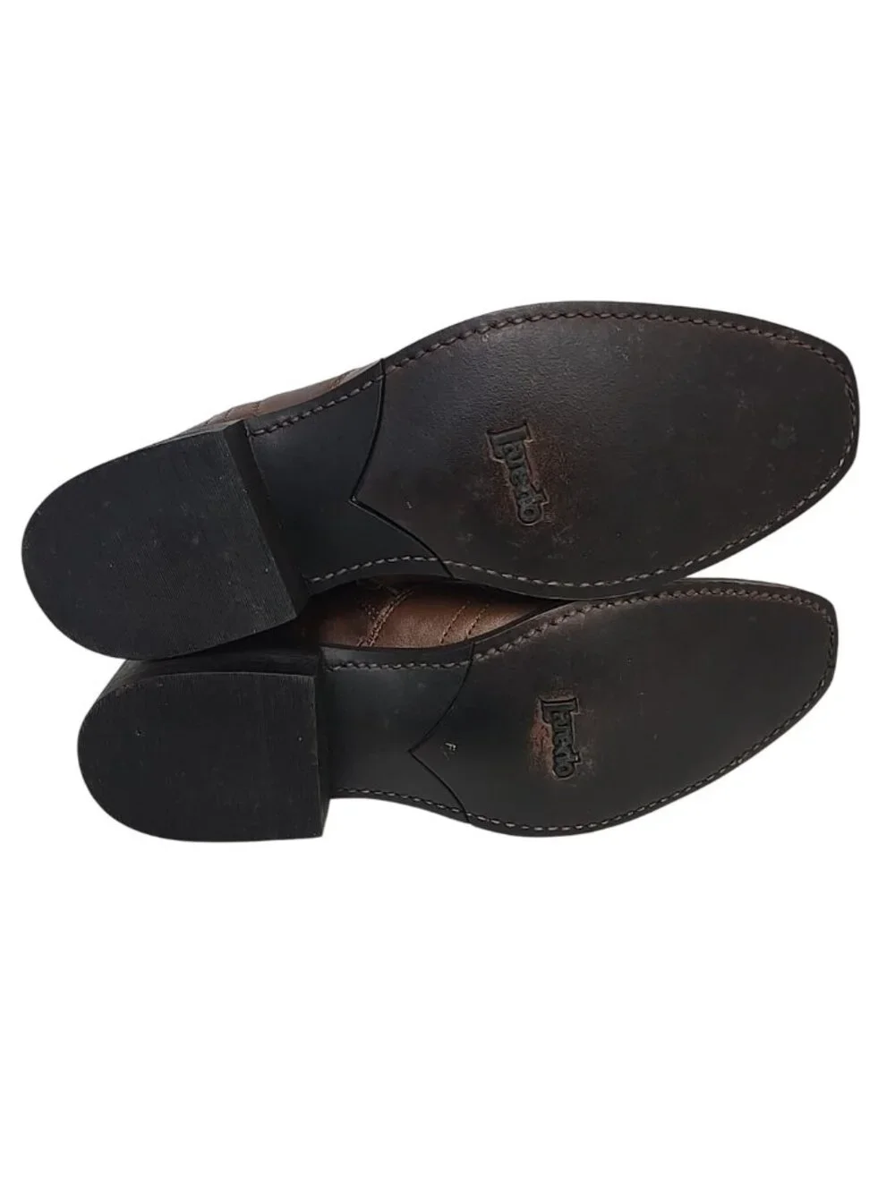 Laredo Men's Side Zip Ankle Cowboy Western Boot Leather Brown Size 9D - Picture 7 of 7